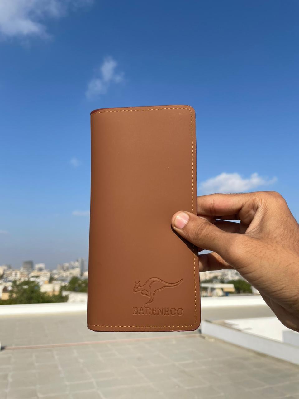 Men's long Premium Leather Wallet – Eid Sale 🖤✨